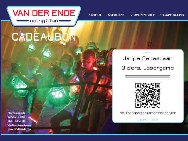 Cadeaubon Lasergame