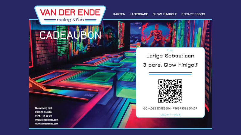 Cadeaubon Glow Minigolf